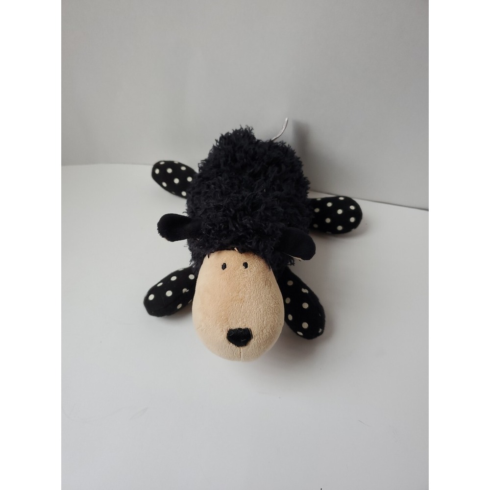 Gund Plush Black Sheep Polka Dot‎ Legs Cream Face Ears #46967  9" Long Rare